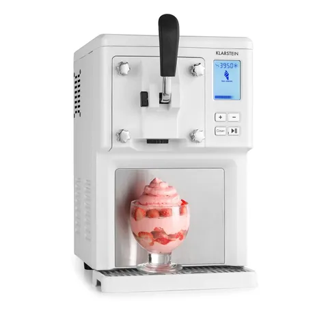 BOXED KLARSTEIN ICE CREAM MAKER MACHINE COMPRESSOR AUTOMATIC LCD SUNDAE 1.5 L STEEL 200 W WHITE