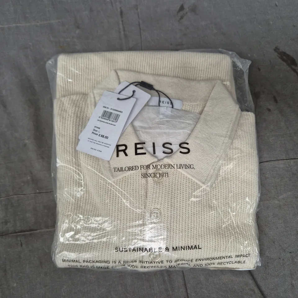 REISS STONE KNIT CARDIGAN – SIZE L