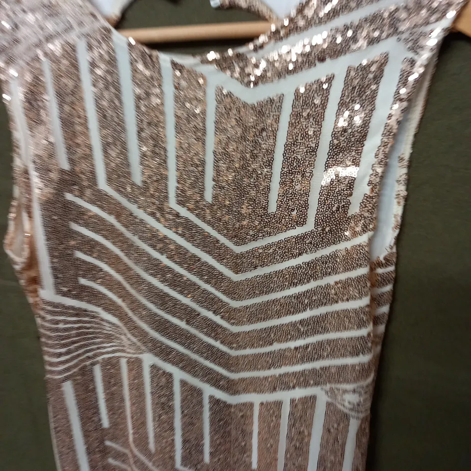 GOLD SEQUIN OCCASIONAL DRESS - SIZE UNSPECIFIED