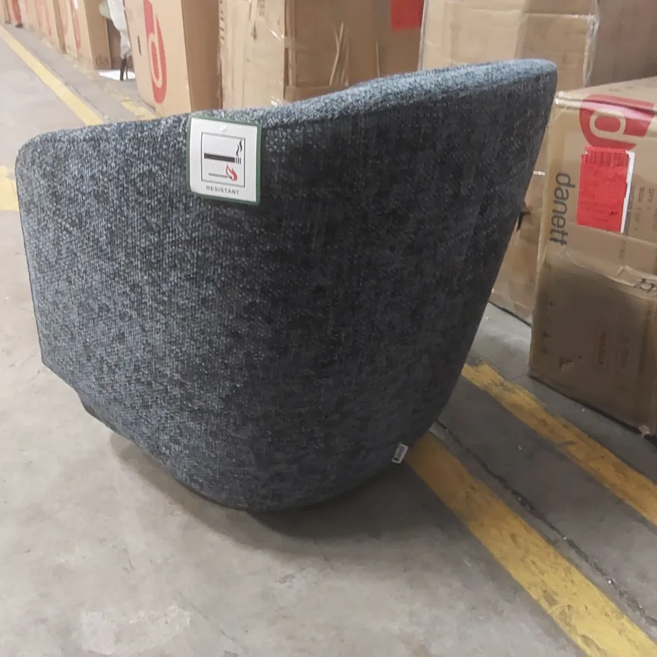 DANETTI NATALIA CHUNKY WEAVE DARK BLUE SWIVEL ACCENT CHAIR