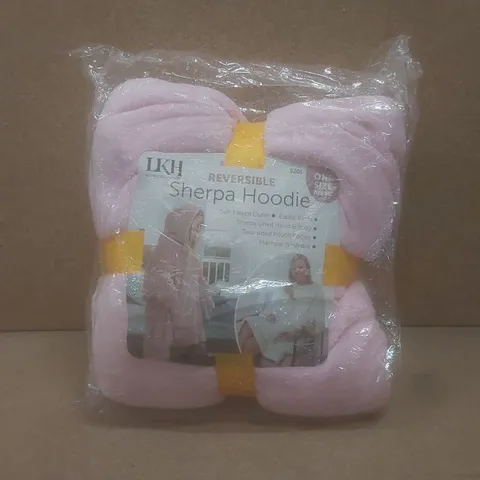 BRAND NEW BAGGED REVERSIBLE SHERPA HOODIE - PINK