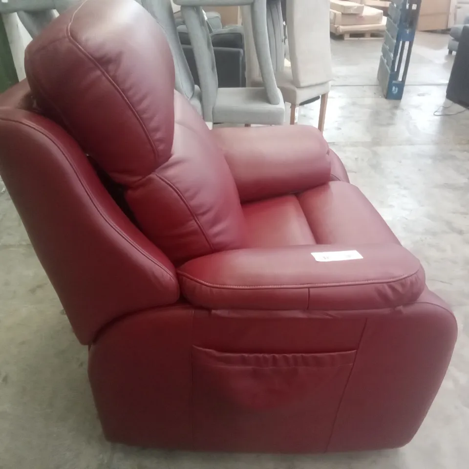 DESIGNER G PLAN MADE KINGSBURY LARGE DUAL ELEVATE CHAIR - CAPRI CLARET LEATHER 