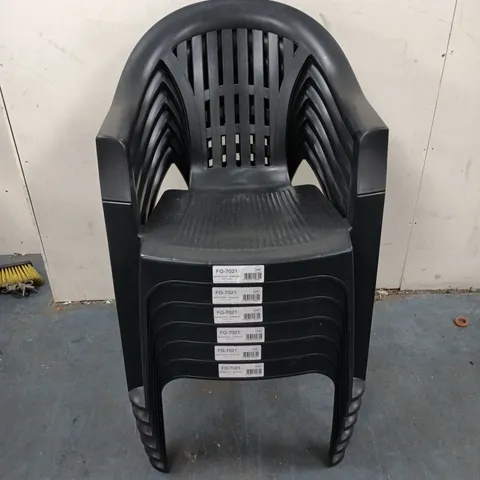 6 MILAS PLASTIC CHAIRS IN ANTHRACITE
