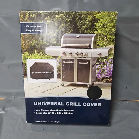 BOXED UNIVERSAL GRILL COVER IN BLACK 165X64X114CM
