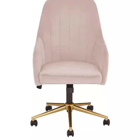 BOXED MOLBY OFFICE CHAIR PINK/BRASS