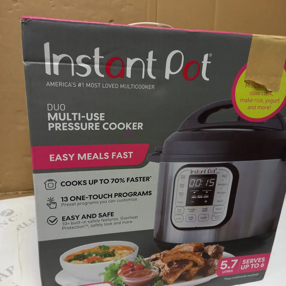 INSTANT POT DUO SMART PRESSURE COOKER
