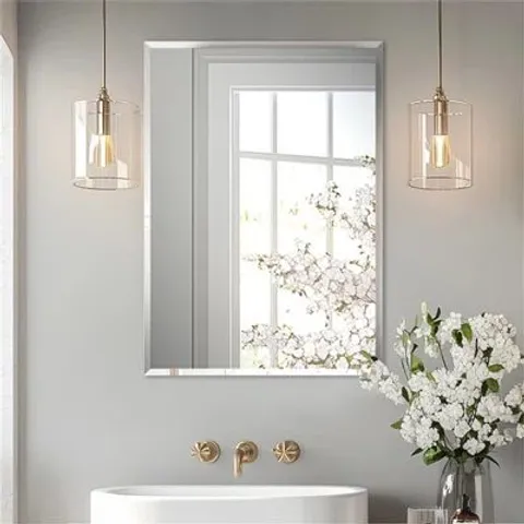 BOXED RITHI RECTANGLE FLAT WALL MIRROR (1 BOX)