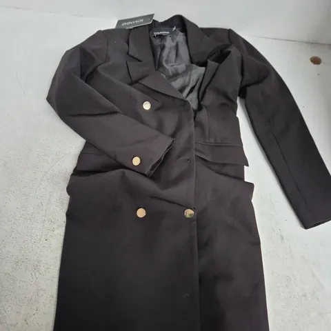 SOSANDAR WOMEN'S DOUBLE-BREASTED BLAZER DRESS – BLACK, UK 8