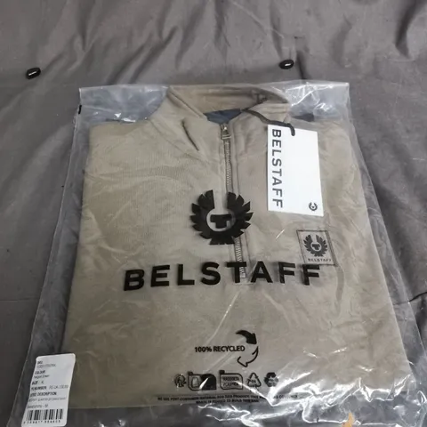 BELSTAFF QUARTER ZIP SWEATSHIRT – FATIGUE GREEN – XL (MEN'S)