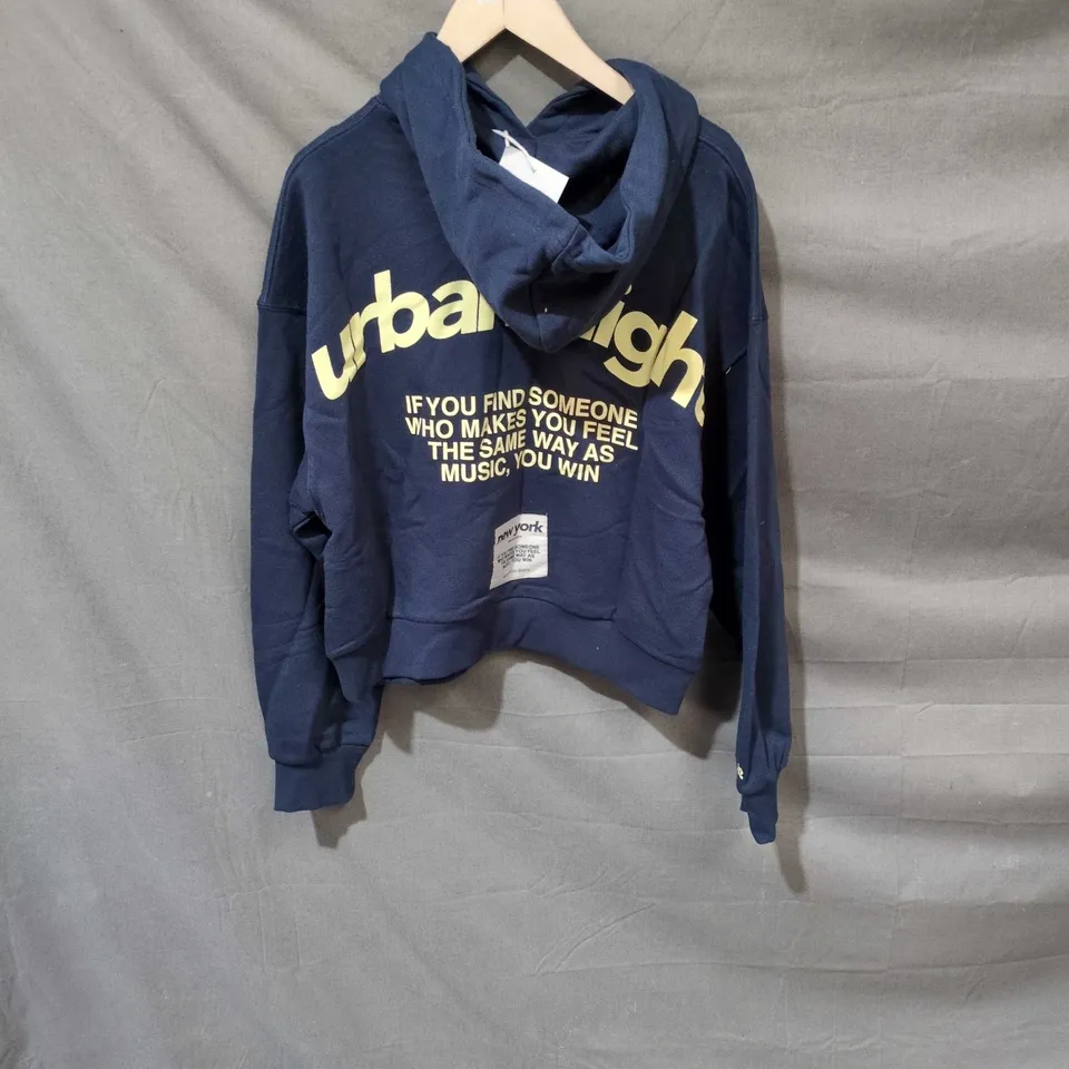 PACIFIC REPUBLIC NAVY HOODIE WITH BACK GRAPHIC – XS