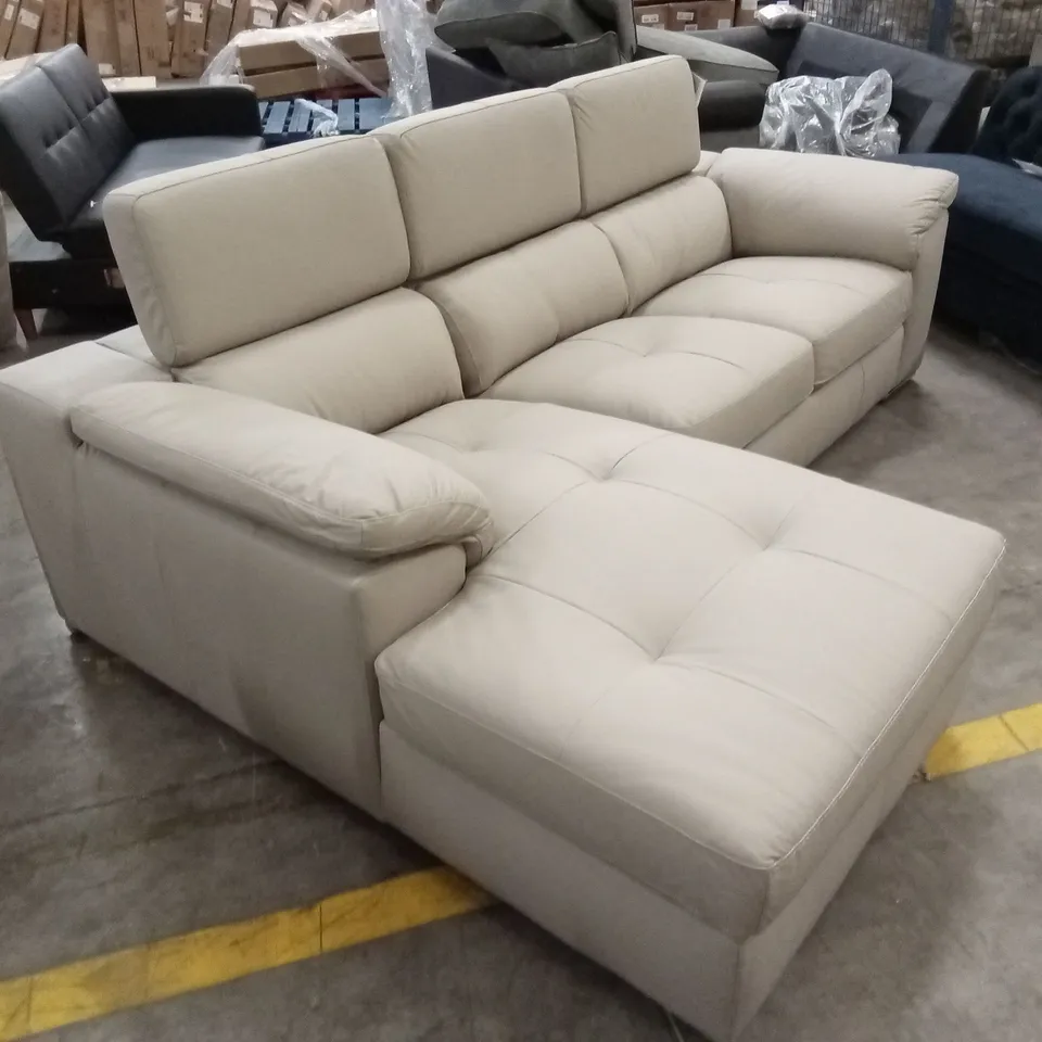BRADY PREMIUM LEATHER CHAISE SOFA