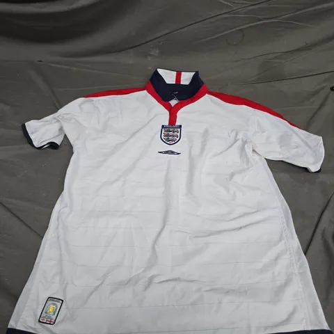 England National Team Football Shirt – Umbro, White, Size L