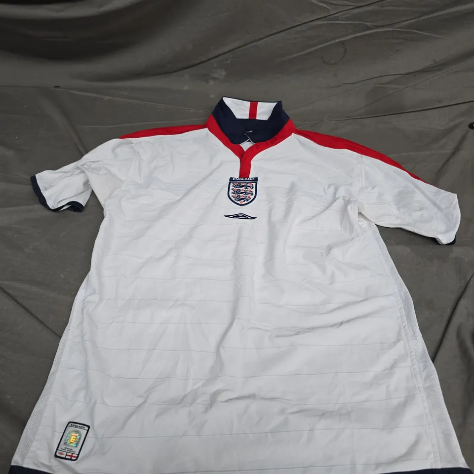England National Team Football Shirt – Umbro, White, Size L