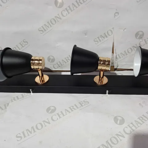 DAR LIGHTING GROUP 4LT BAR - BLACK & ROSE GOLD FINISH - COLLECTION ONLY