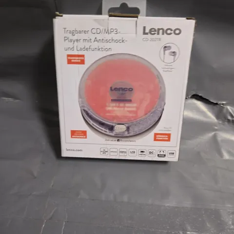 LENCO CD-202TR TRAGBARER CD/MP3-PLAYER MIT ANTISHOCK-UND LADEFUNKTION