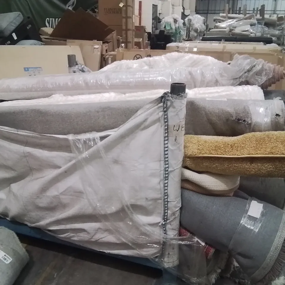 STILLAGE  OF APPROXIMATELY 15 QUALITY DESIGNER RUGS