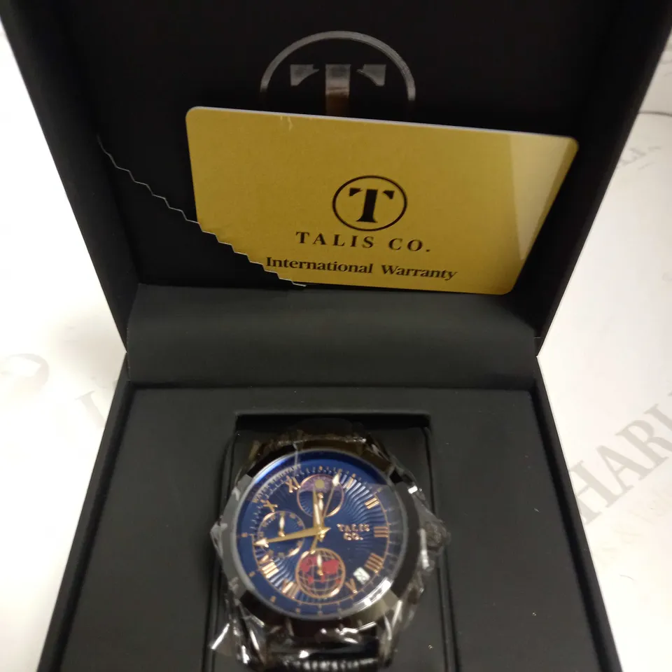 TALIS CO TRIPLE DIAL LEATHER STRAP WATCH RRP £550