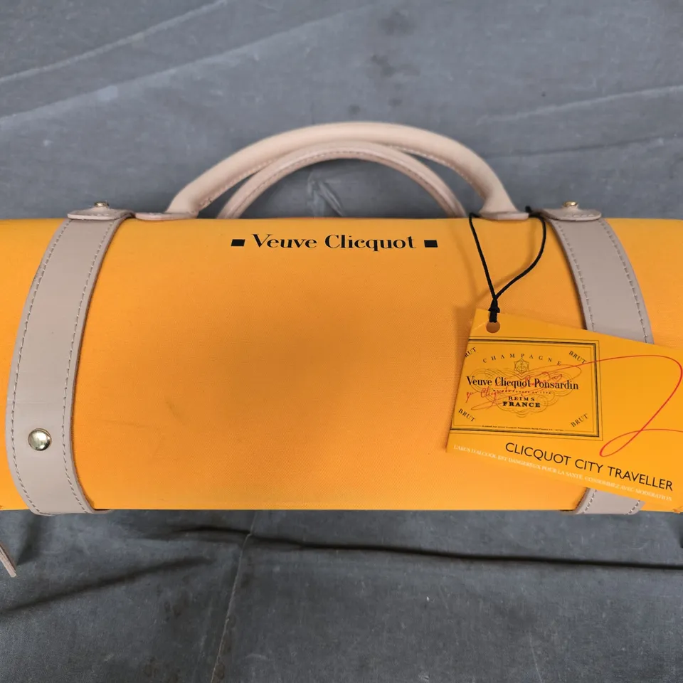 VEUVE CLICQUOT CITY TRAVELLER CHAMPAGNE BOTTLE CARRIER – YELLOW