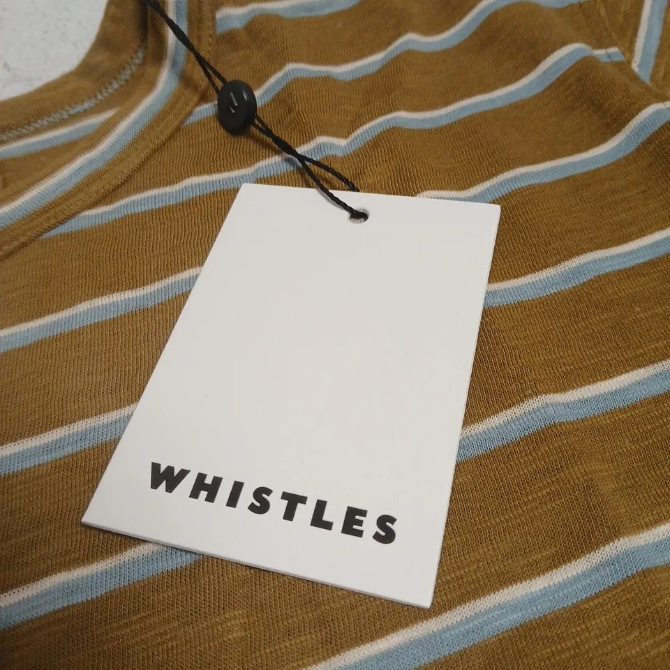 WHISTLES EMILY ULTIMATE STRIPE T SHIRT SMALL TAGGED