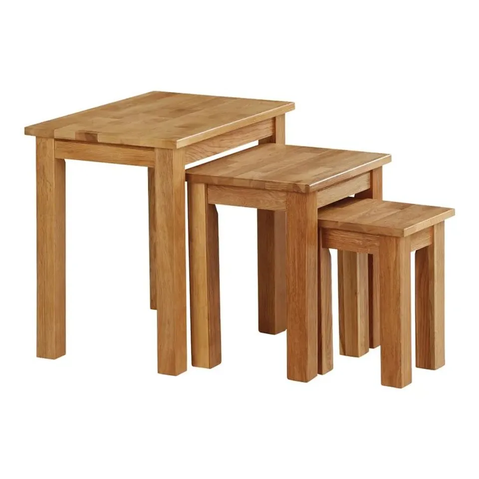 BOXED CARMEL 3 PIECE NEST OF TABLES  - OILED OAK (1 BOX)