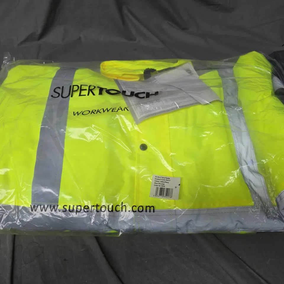 SUPERTOUCH WORKWEAR HI-VIS TWO TONE PARKA - 4XL 