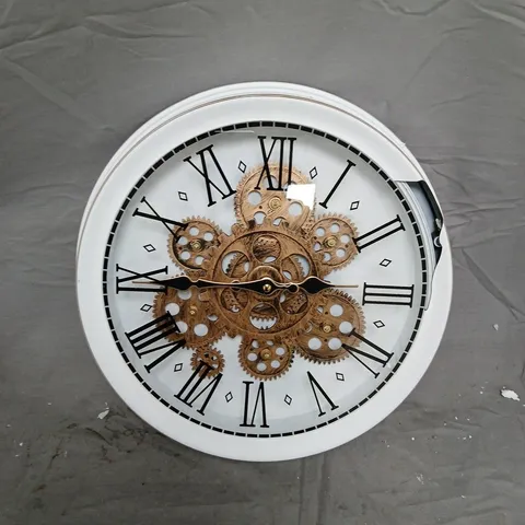 INDUSTRIAL CYBERPUNK DESIGN CLOCK INN WHITE