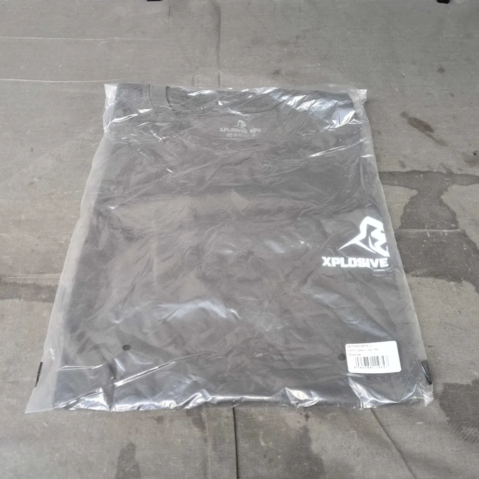 XPLOSIVE APE CLASSIC LOGO TEE, CHARCOAL, SIZE L 