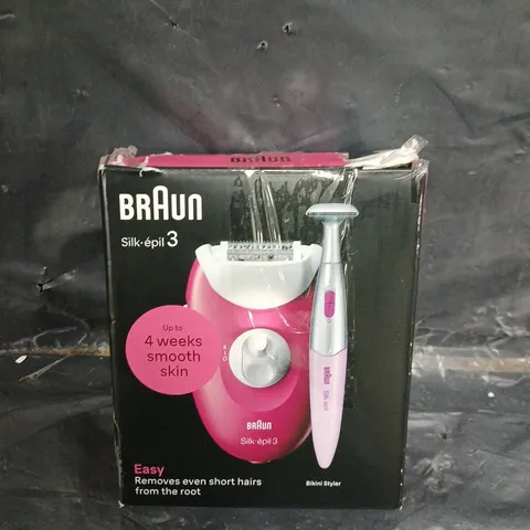 BRAUN SILK-EPIL 3, CORDED EPILATOR FOR HAIR REMOVAL