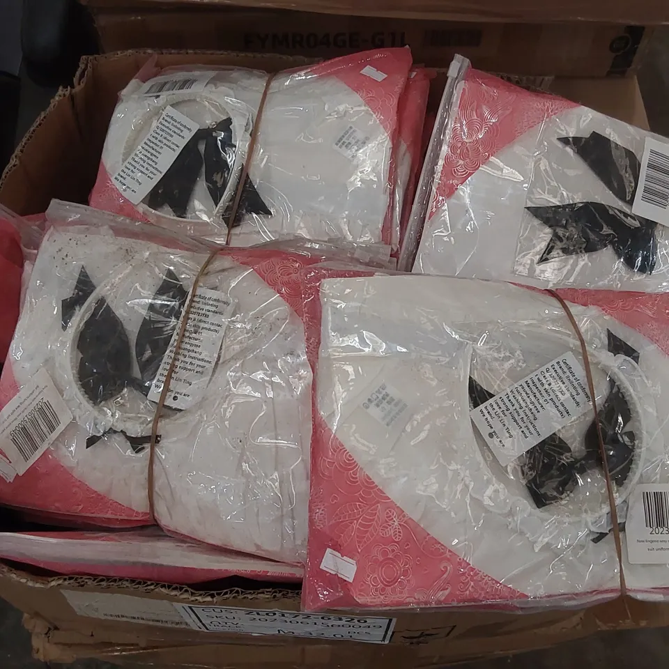 BOX CONTAINING A LARGE QUANTITY OF SEXY LINGERIE OUTFITS