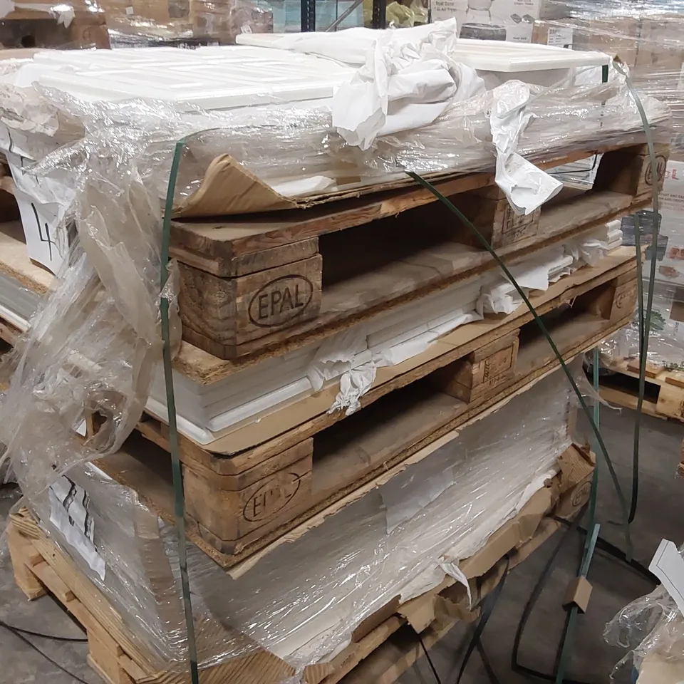 PALLET OF LARGE QUANTITY OF KITCHENS/BEDROOM REPLACEMENT CABINET DOOR/DRAWER/END PANELS IN ASSORTED SIZES