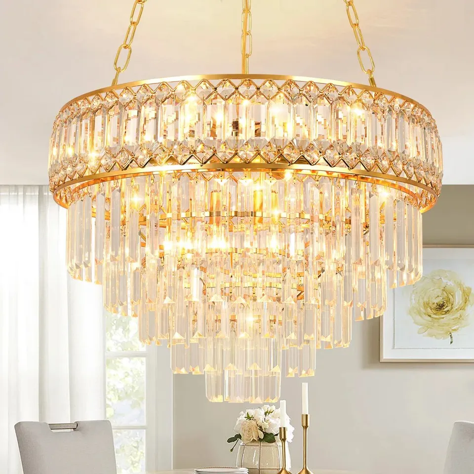 BOXED JATHAN 11 - LIGHT CRYSTAL CHANDELIER (1 BOX)
