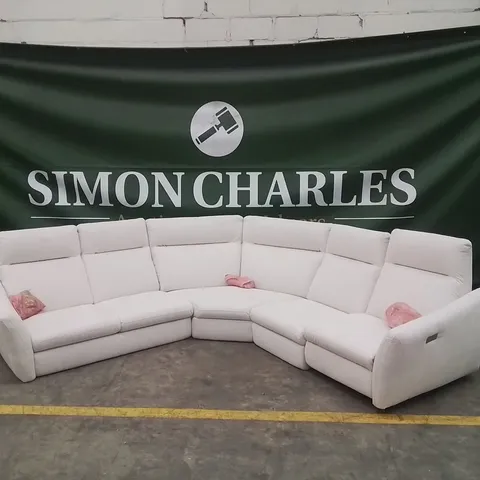 QUALITY DESIGNER ITALIAN MADE GAIA ELECTRIC PART RECLINING FABRIC CORNER SOFA 