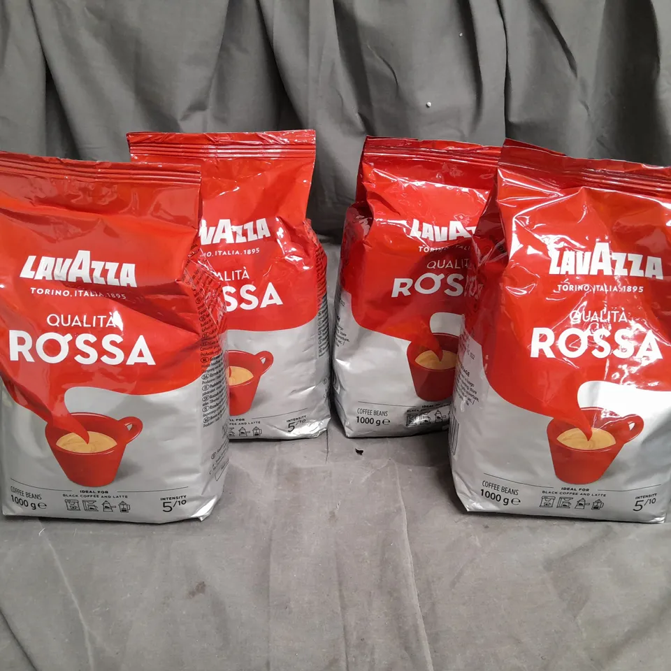 4 BAGS OF LAVAZZA COFFEE BEANS (1KG)