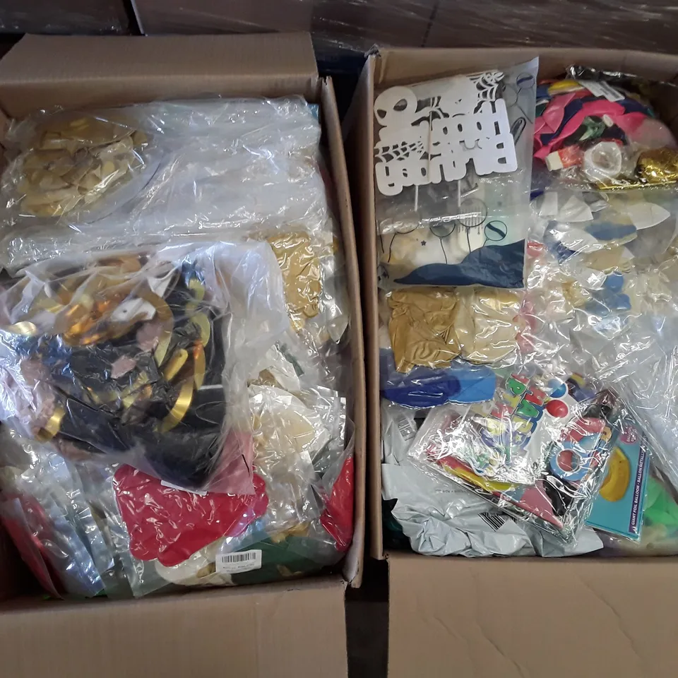 PALLET TO CONTAIN 20 BOXES OF ASSORTED PARTY DECORATIONS AND BALLOONS ECT