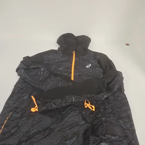 ASICS FUJITRAIL PACKABLE WINDBREAKER – BLACK – MEN'S MEDIUM 