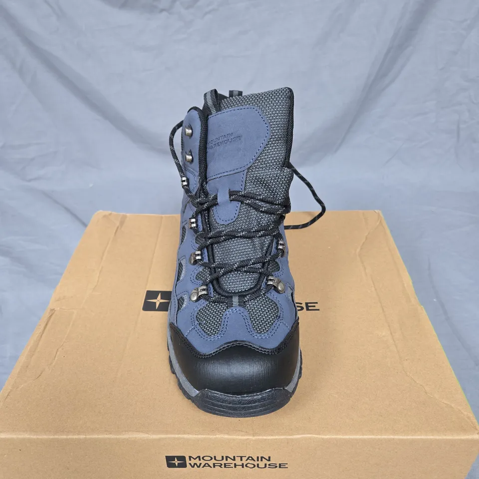 MOUNTAIN WAREHOUSE HIKING BOOTS – BLUE-GREY, MID-HEIGHT (UK SIZE 9)