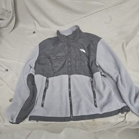 THE NORTH FACE MEN'S FLEECE JACKET – GREY/BLACK, UK XL (US XL)