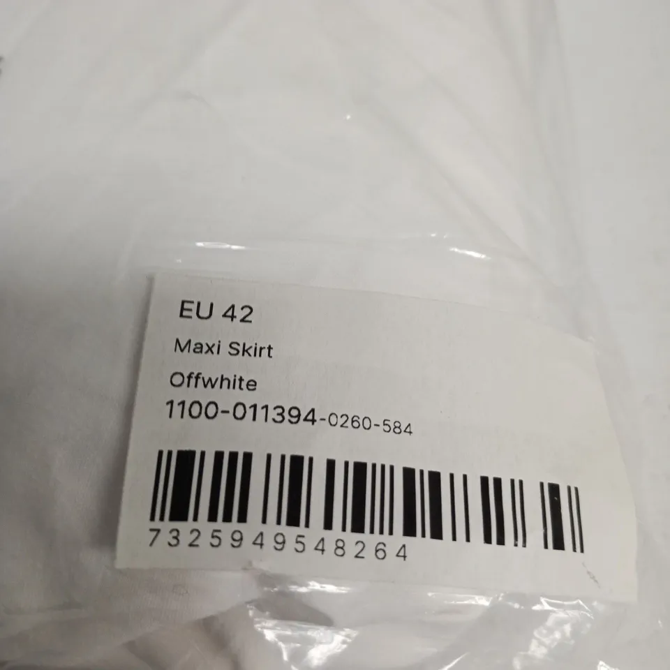 NA-KD MAXI SKIRT – OFFWHITE, EU 42 (UK 14)