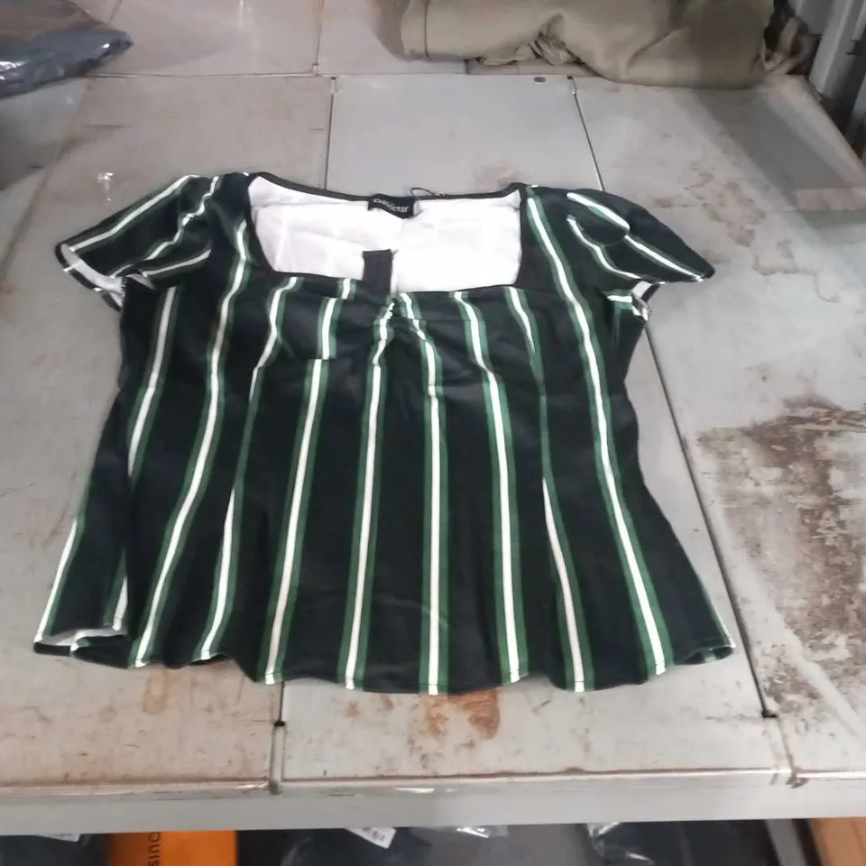APPROXIMATELY 4 COLLECTIF LONDON POLLY WITCH STRIPES PENCIL SKIRTS AND 2 MIMI WITCH STRIPES TOPS ASSORTED SIZES
