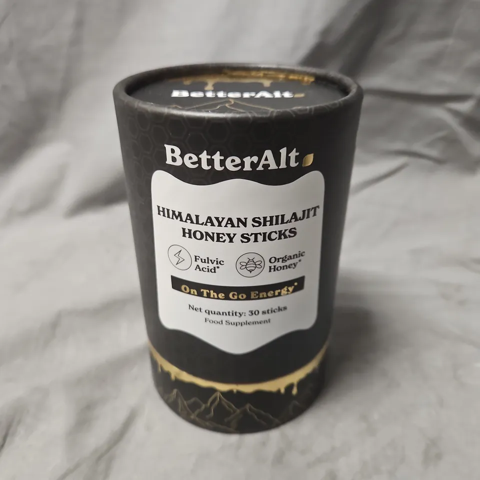 BetterAlt Himalayan Shilajit Honey Sticks – Food Supplement, 30 sticks