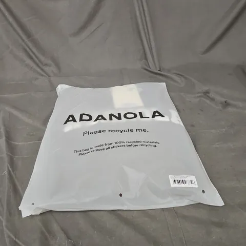 ADANOLA VARSITY BOUCLE OVERSIZED KNIT SWEATSHIRT – DARK COCOA BROWN/MARSHMALLOW – UK M