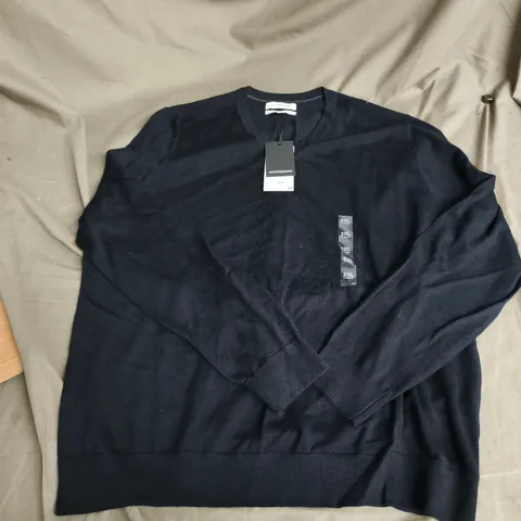 AUTOGRAPH EXTRA FINE MERINO WOOL SWEATER – BLACK – 2XL
