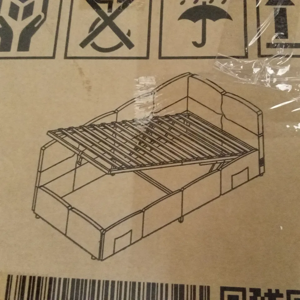 BOXED OTTOMAN BED FRAME, 3FT SINGLE (2 BOXES)