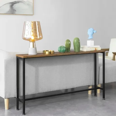 BOXED LEONOR 47 CONSOLE TABLE 24" BROWN/BLACK (1 BOX)