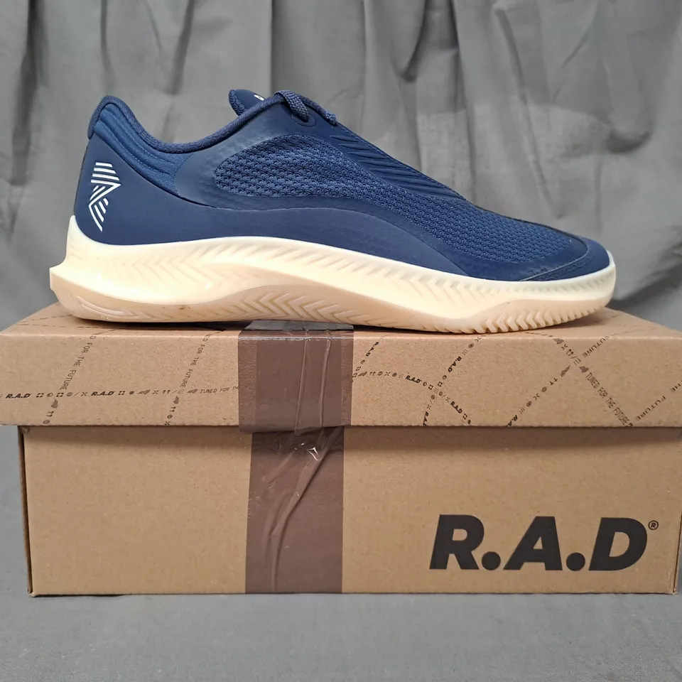 BOXED PAIR OF R.A.D ONE SHOES IN BLUE UK SIZE 8.5