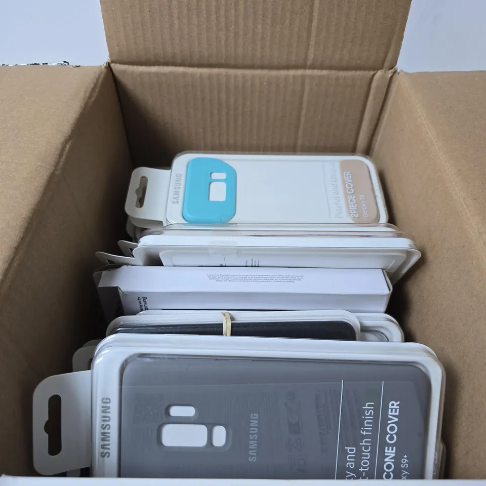 BOX OF APPROXIMATELY 20 ASSORTED PHONE CASES