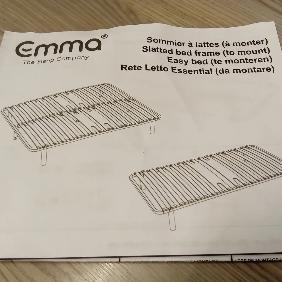 BRAND NEW BOXED EMMA SLATTED BED FRAME - 150 x 200 KING SIZE (1 BOX)