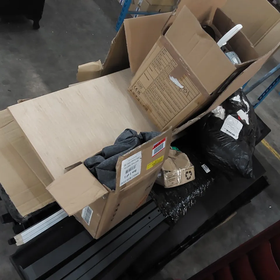 PALLET OF ASSORTED CONSUMER GOODS AND FURNITURE PARTS