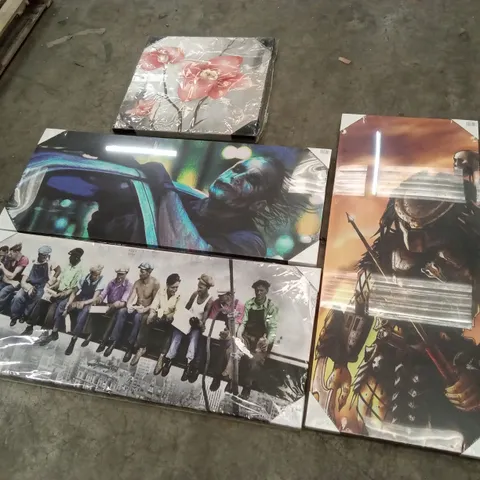 PALLET OF ASSORTED WALL DECOR PRODUCTS TO INCLUDE; CANVAS ART PRINTS AND WALL MIRRORS 
