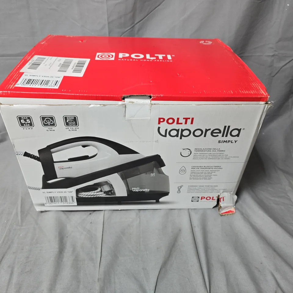 POLTI VAPORELLA STEAM IRON – BOXED